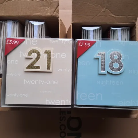 LARGE PALLET OF BIRTHDAY STATIONERY SETS TO INCLUDE PRIMARILY 18TH AND 21ST BIRTHDAY 