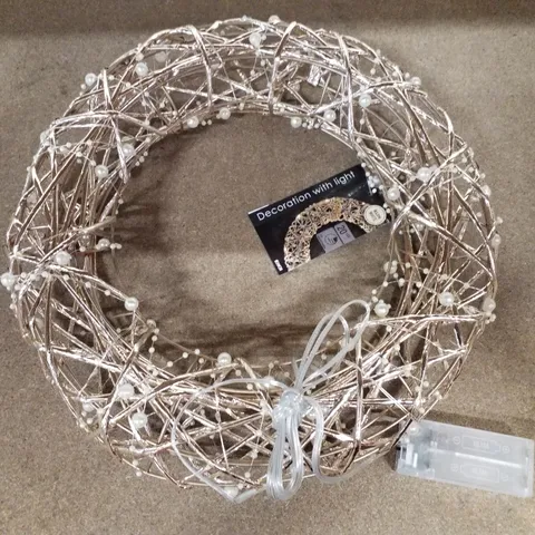 BOXED 20 LED WREATH 30CM