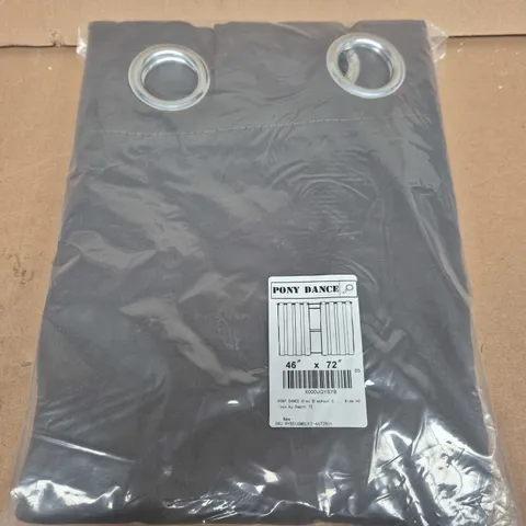 PONY DANCE GREY BLACKOUT CURTAIN, 46 X 72"