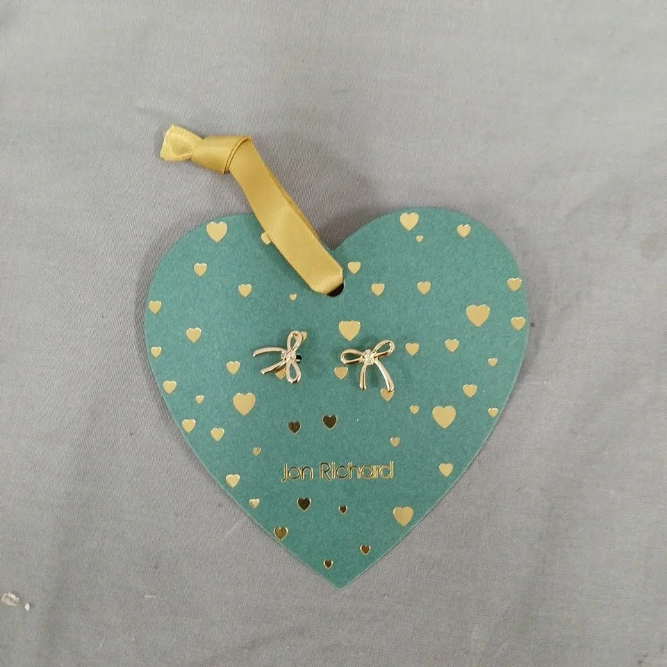 JON RICHARD 18K GOLD PLATED BOW EARRINGS