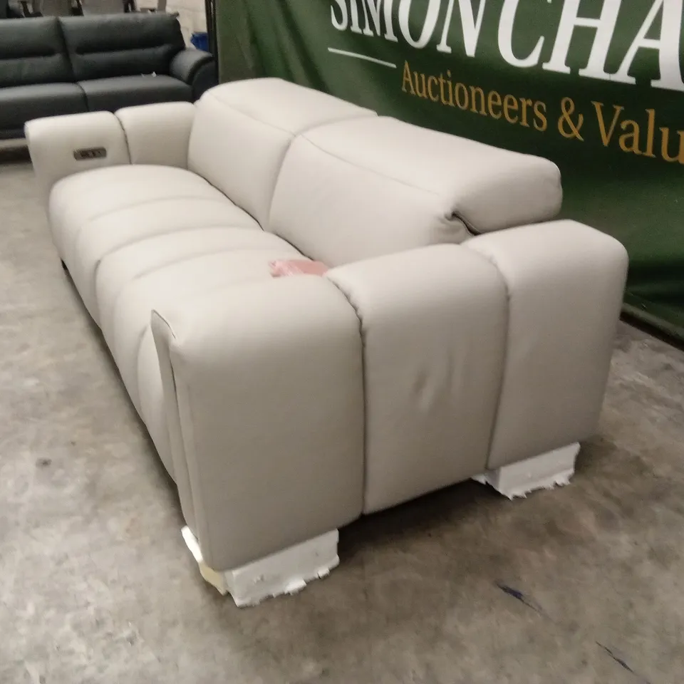 QUALITY DESIGNER ITALIAN MADE GIORGIO 3 SEATER ELECTRIC RECLINER LEATHER SOFA