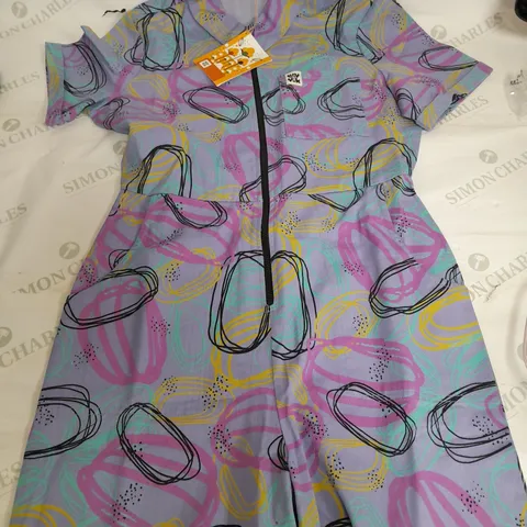 LUCY & YAK PURPLE JUMPSUIT - UK 10