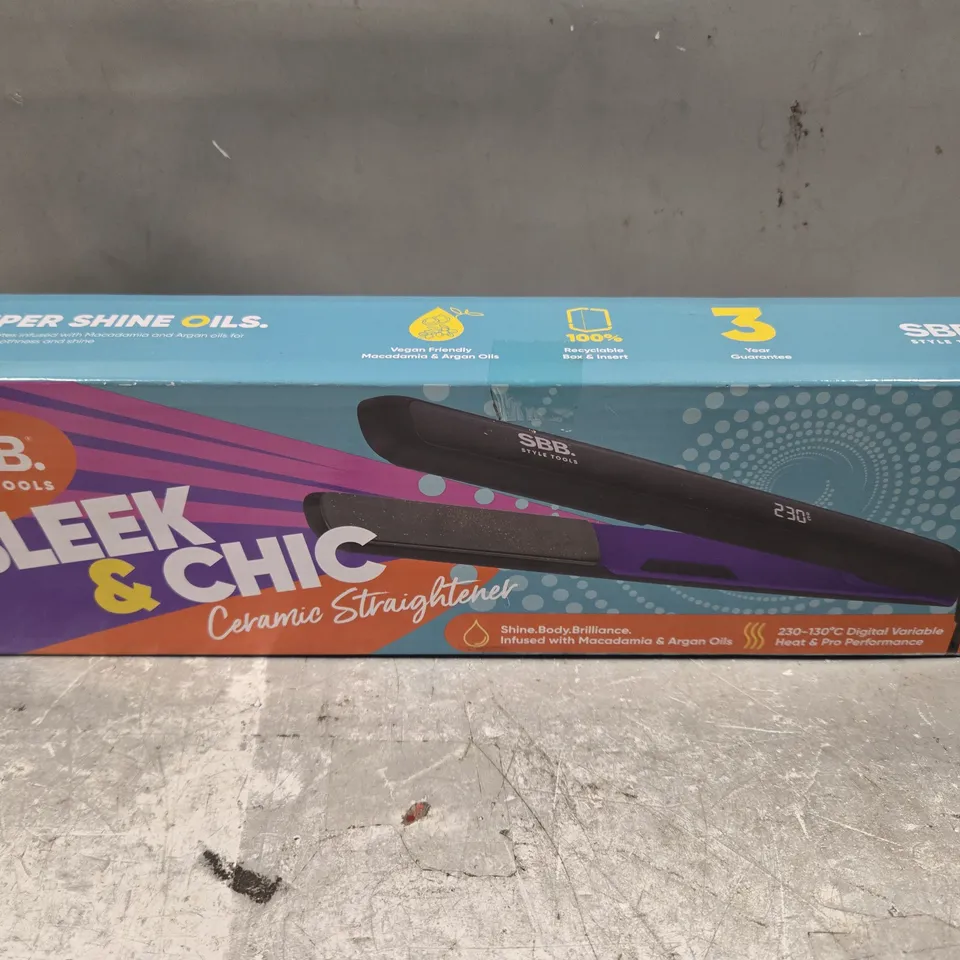 SBB STYLE TOOLS SLEEK & CHIC CERAMIC STRAIGHTENER SBST-1000-GB