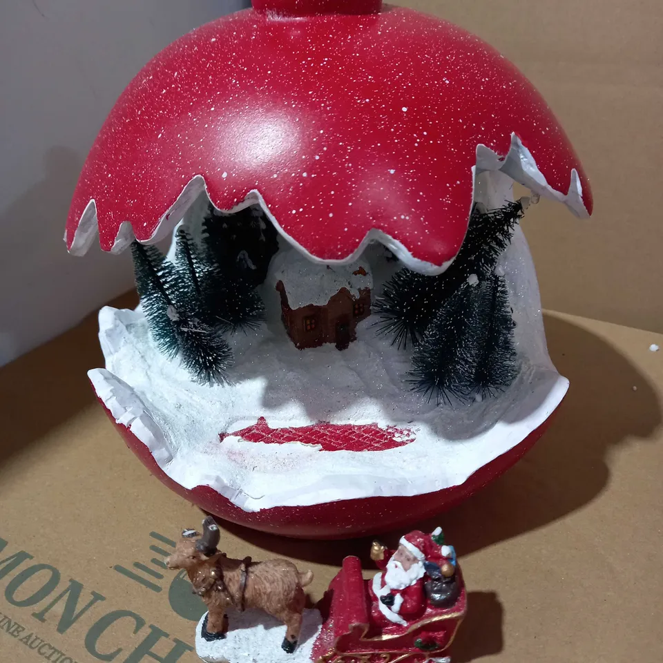 SANTAS EXPRESS PRE-LIT SPHERE WITH CHRISTMAS CHARACTER SCENE