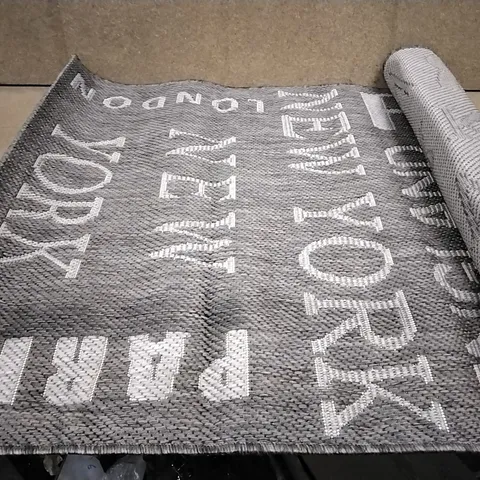 BRAND NEW PACO HOME GREY COUNTRY RUG SIZE 80CM X 200CM