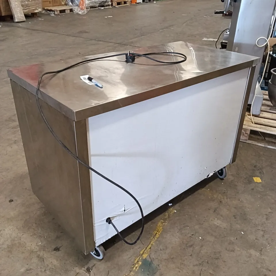 COMMERCIAL STAINLESS STEEL 2 DOOR HOT CUPBOARD