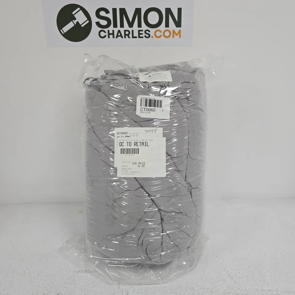 GREY SINGLE WAFFLE COVERLESS CHAIR CUSHION