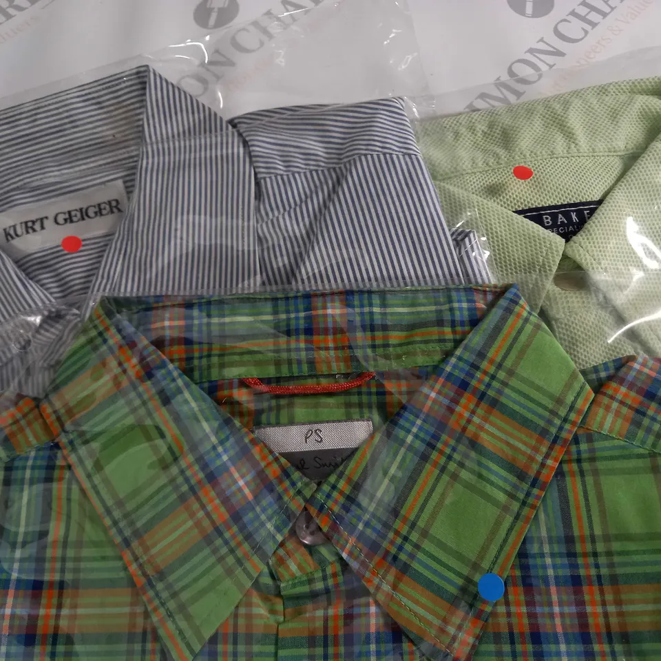 LOT OF 8 ASSORTED BAGGED CLOTHING ITEMS TO INCLUDE CHAPS RALPH LAUREN AND TED BAKER - VARIOUS SIZES