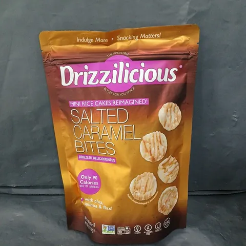 9 X DRIZZILICIOUS SALTED CARAMEL RICE CAKE BITES 