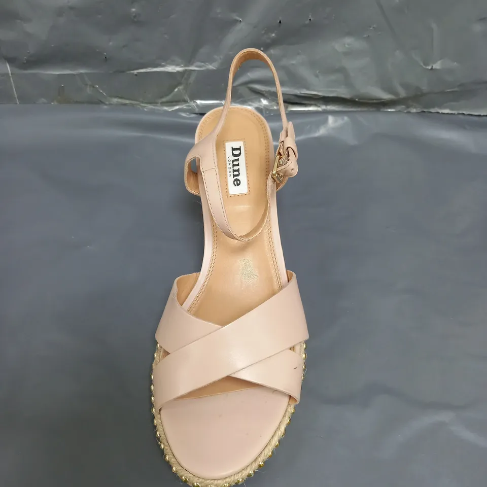 DUNE WEDGE HEEL SANDALS PINK SIZE 5 