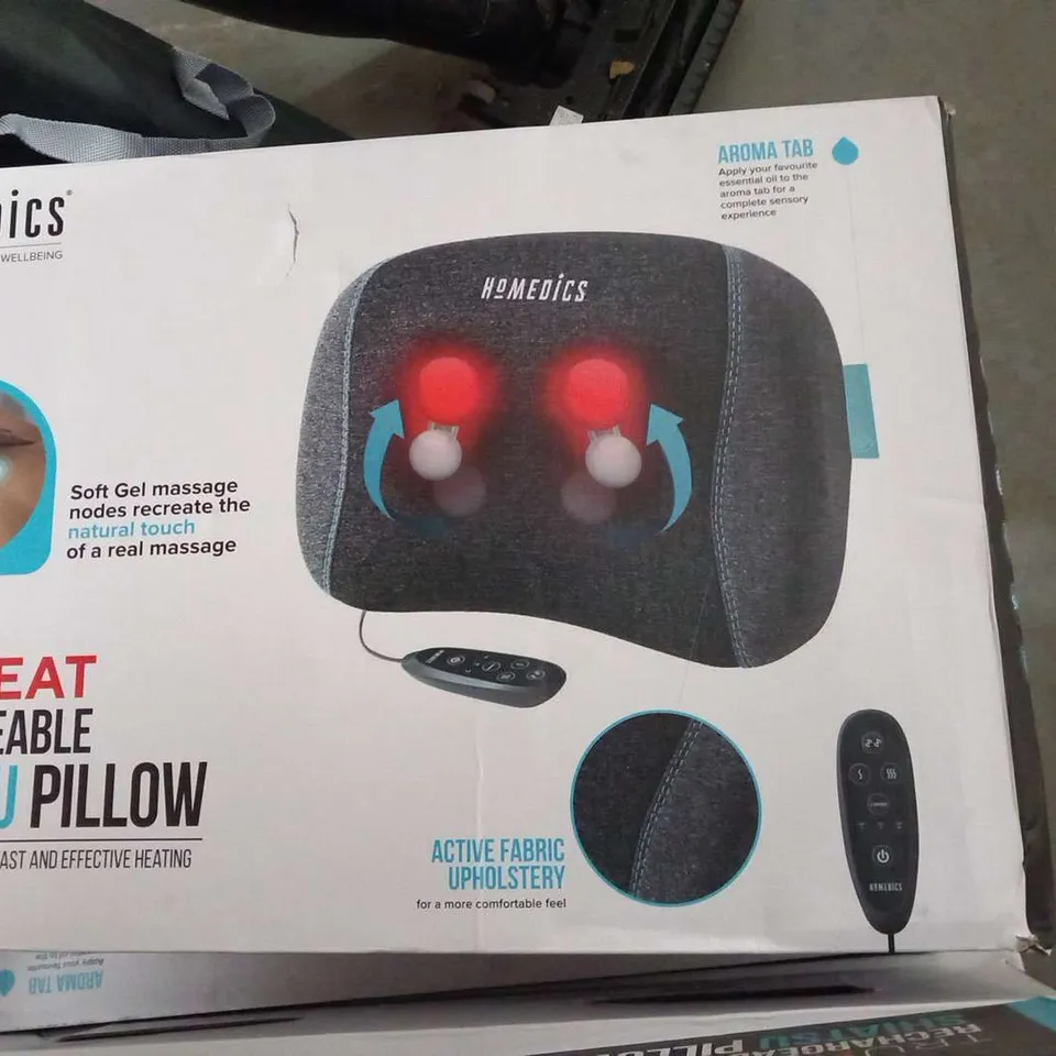 BOXED HOMEDICS TRUHEAT RECHARGEABLE SHIATSU PILLOW