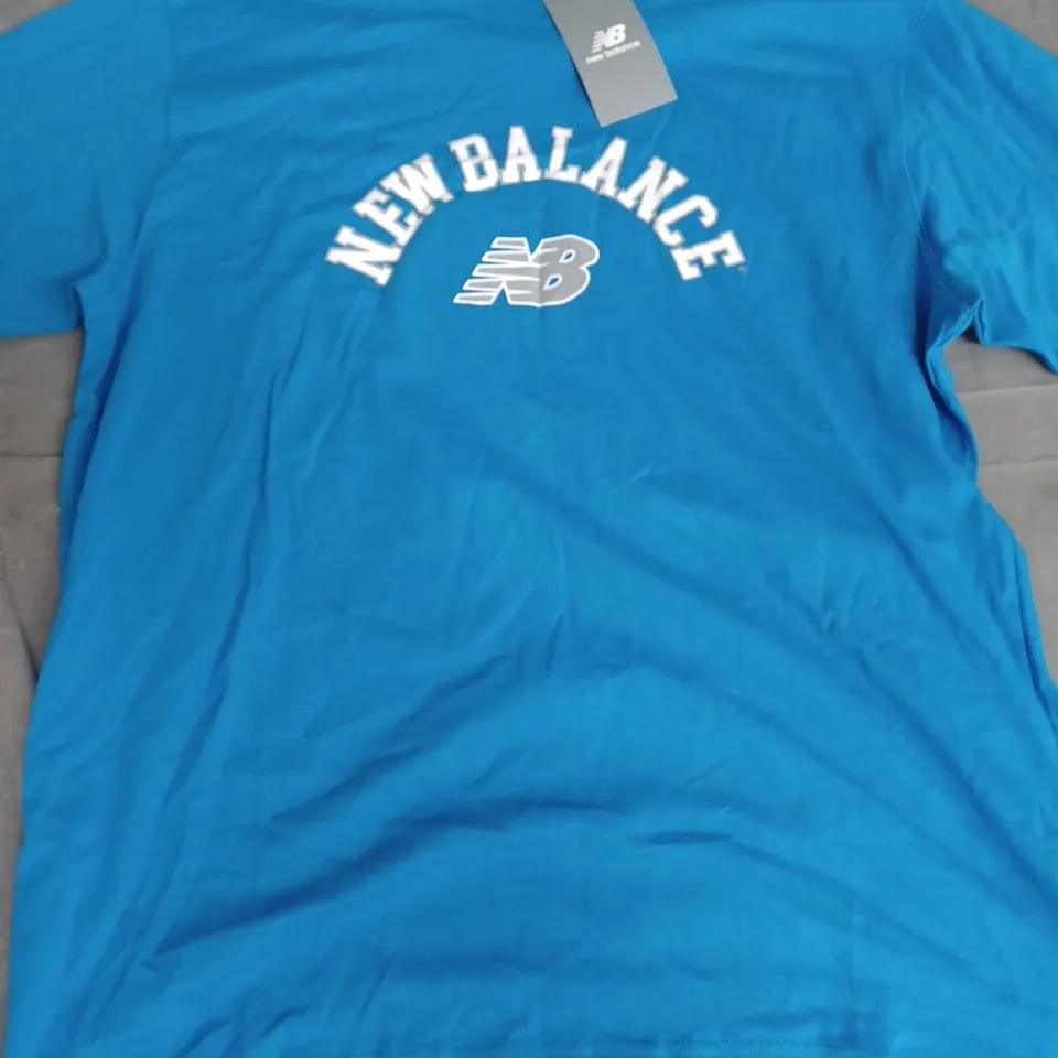 NEW BALANCE BLUE SHORT SLEEVE T-SHIRT - M