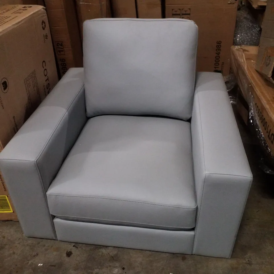 DESIGNER BALTIMORE LIGHT GREY ARMCHAIR