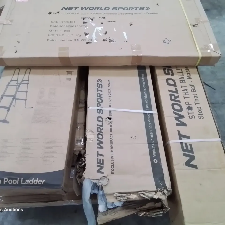 PALLET OF ASSORTED SPORT AND TRAINING PARTS 