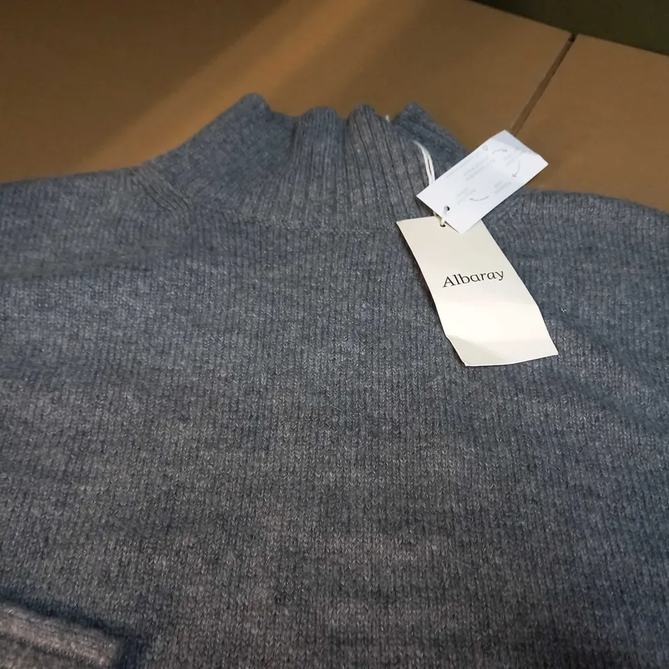 ALBARAY GREY SOFT KNIT TURTLE NECK - SIZE 10