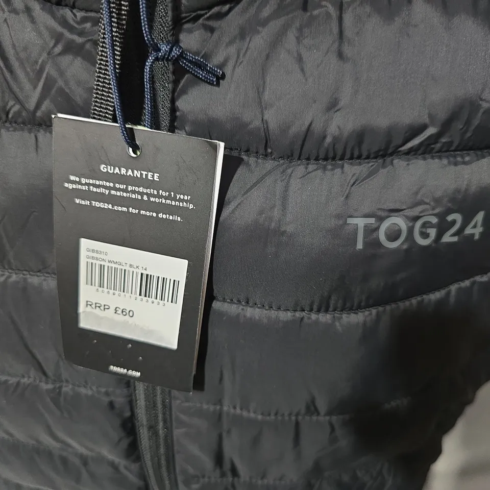 TOG 24 GIBSON INSULATED GIRLS GILET IN BLACK - 14