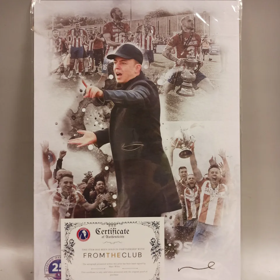 SIGNED DORKING WANDERERS FOOTBALL CLUB ART PRINT