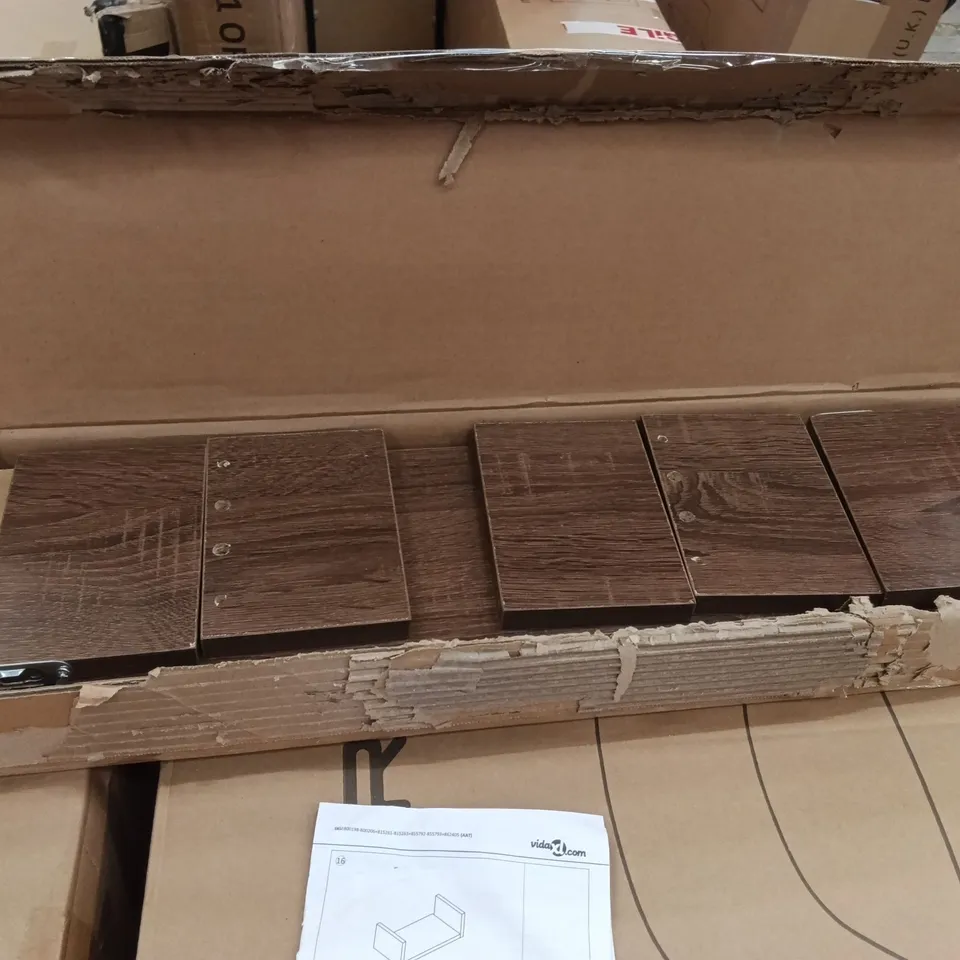 BOXED SHELVING UNITS (SET OF 3) - BROWN (1 BOX)