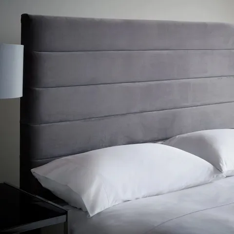 BOXED ALIVIA UPHOLSTERED HEADBOARD - SMALL DOUBLE, GREY (1 BOX)