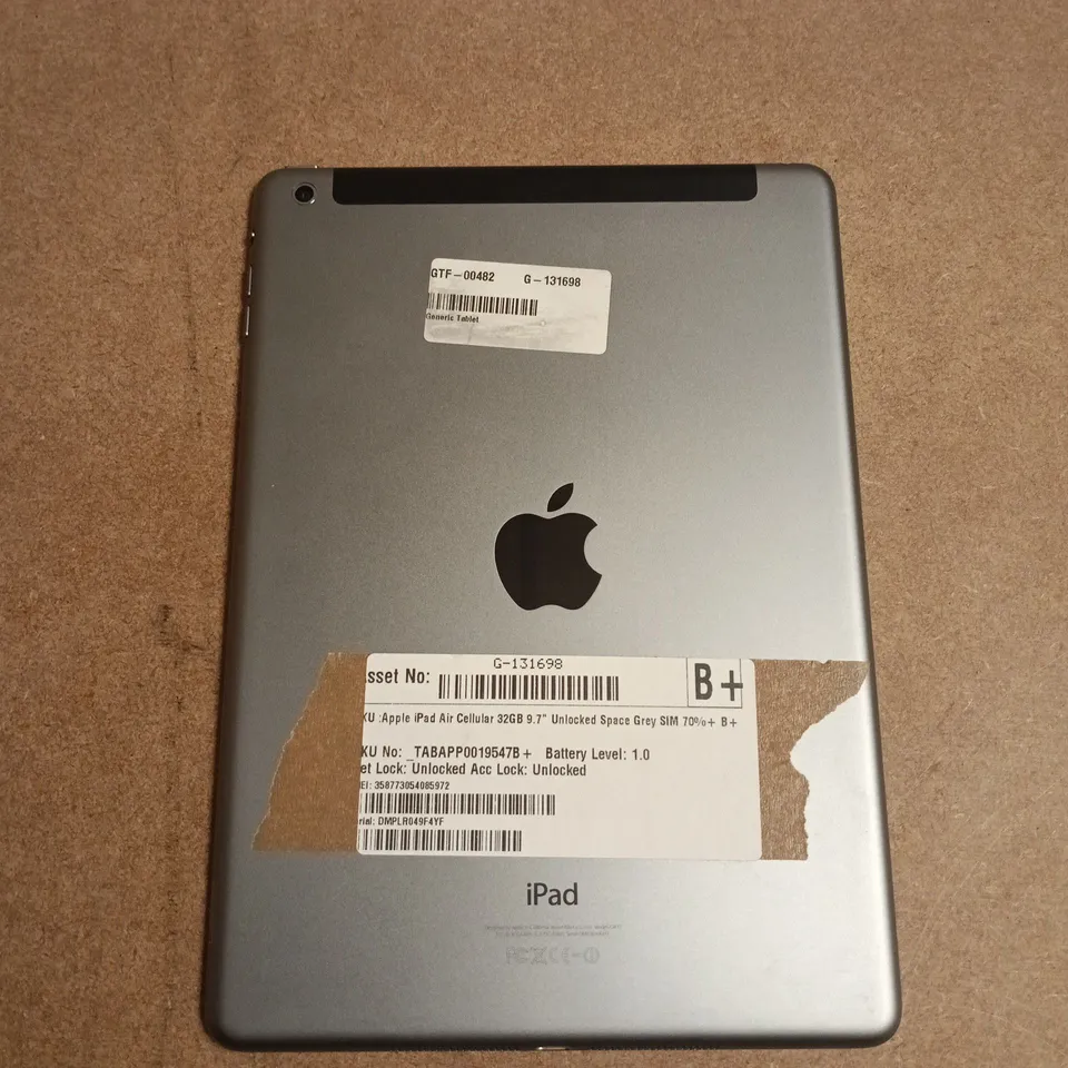 Apple iPad Air 32GB Space Grey Cellular 9.7" Tablet