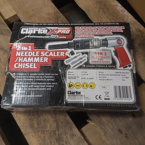 BOXED CLARKE X-PRO CAT164 AIR NEEDLE SCALER & HAMMER CHISEL