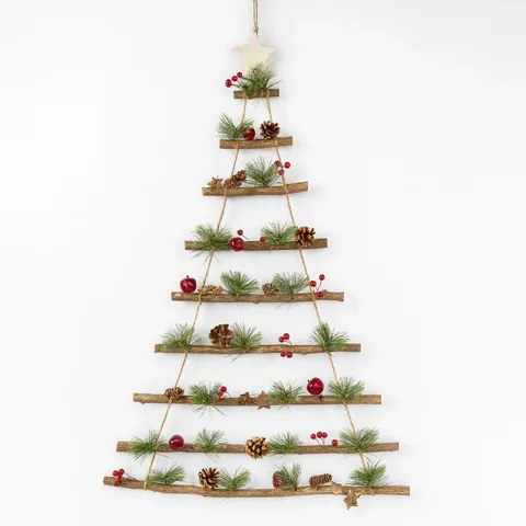BOXED NEO WOODEN HANGING WALL CHRISTMAS TREE