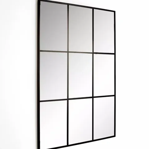 BOXED CINO WINDOW PANE MIRROR - BLACK - COLLECTION ONLY