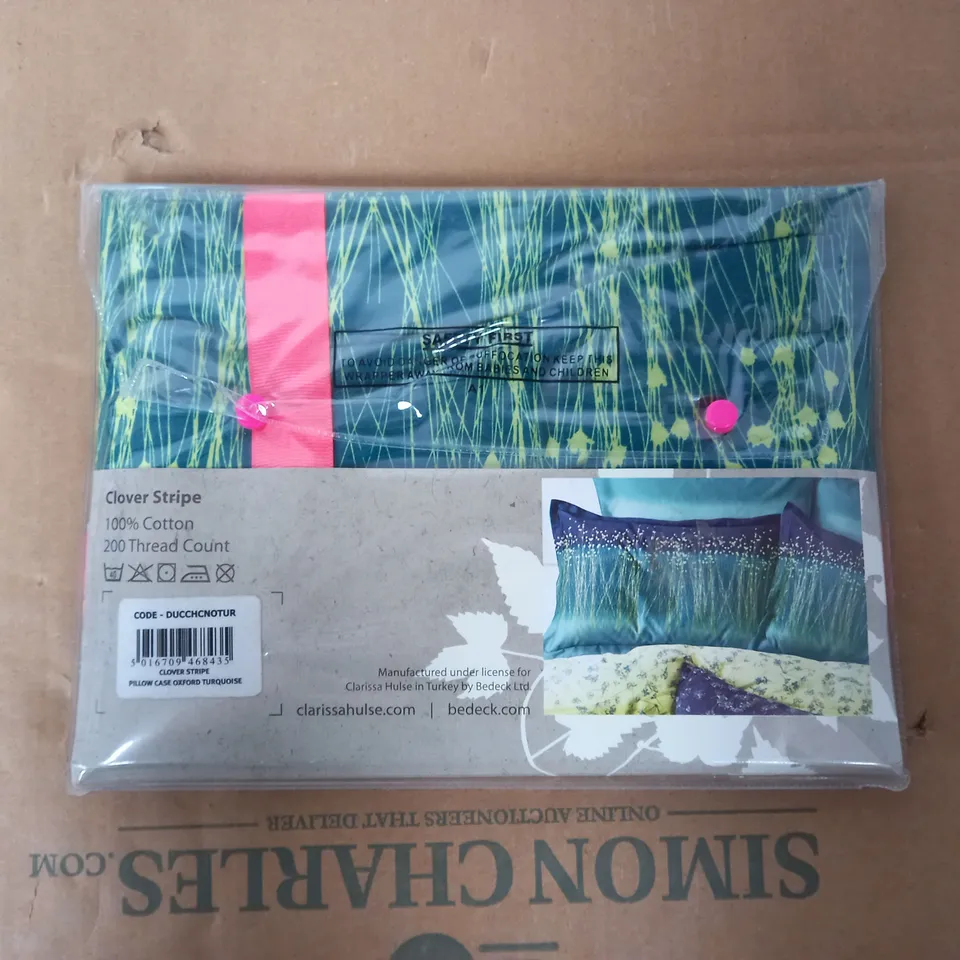 CLARISSA HULSE CLOVER STRIPE COTTON OXFORD PILLOW CASE