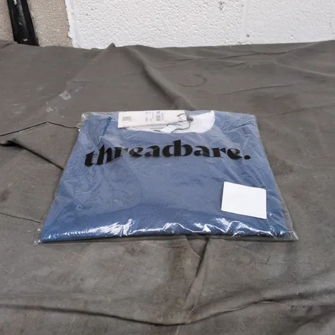 THREADBARE MOCK TEE DENIM 2 IN 1 SHIRT LARGE. BAGGED