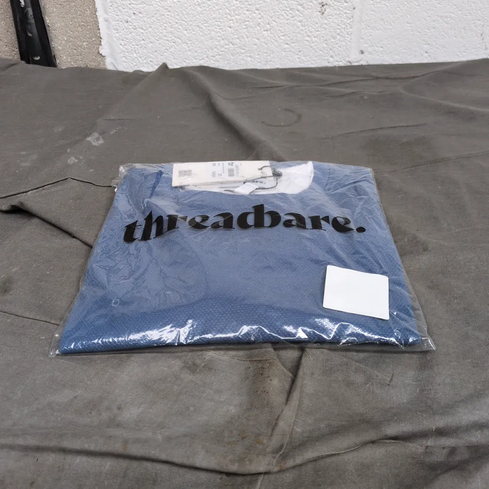 THREADBARE MOCK TEE DENIM 2 IN 1 SHIRT LARGE. BAGGED