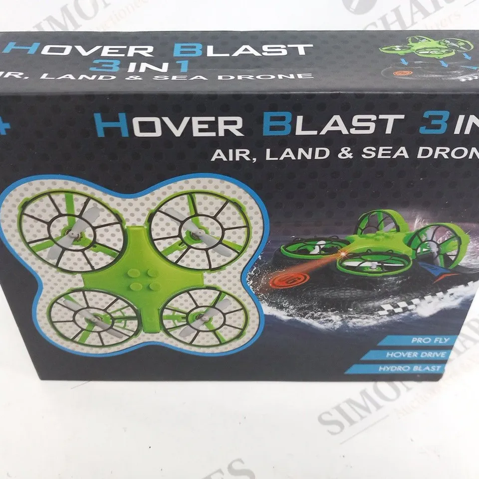 2 BOXED HOVER BLAST 3 IN 1 AIR, LAND AND SEA DRONE