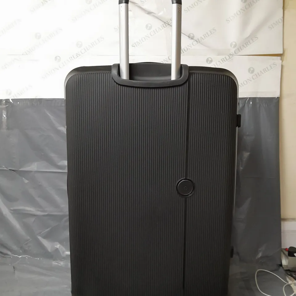 ROCK LUGGAGE HUDSON 8 WHEEL PP HARDSHELL LARGE SUITCASE - BLACK - COLLECTION ONLY