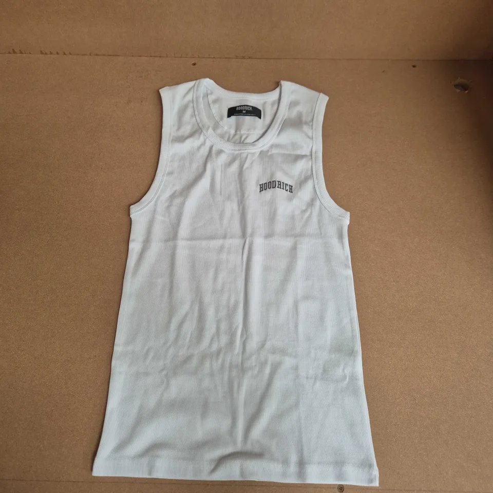 HOODRICH WHITE RIBBED TANK TOP – SIZE M