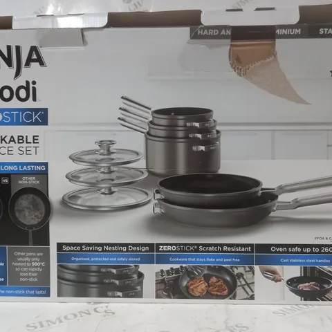 BOXED NINJA STACKABLE 5 PIECE COOKWARE SET C5500UK