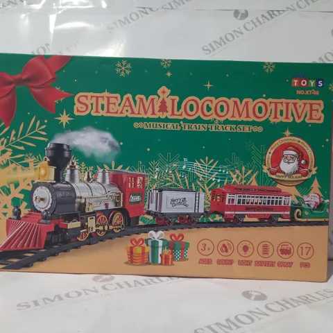 BOXED DEAO NO.XT-06 STEAM LOCOMOTIVE MUSICAL TRAIN TRACK SET