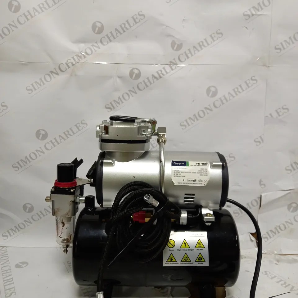 FENGDA AIRBRUSH MINI COMPRESSOR FD-186 WITH POWERFUL CONSTANT WORKING PRESSURE/STRONG AIRFLOW/3L AIR TANK
