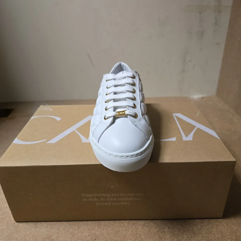 CALIA STAR QUILTED WHITE SNEAKERS – WOMEN'S UK 5