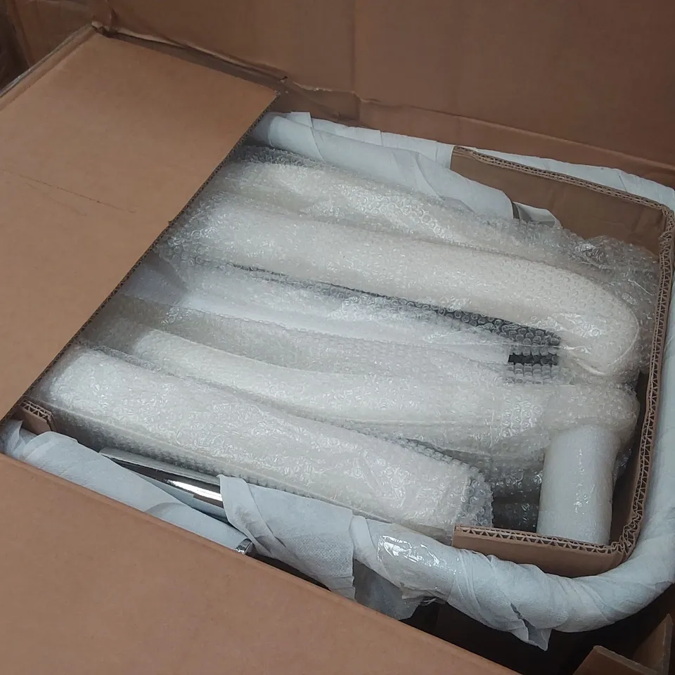 BOXED FURNITUREBOX SET OF 2 WHITE FAUX LEATHER DINING CHAIRS 