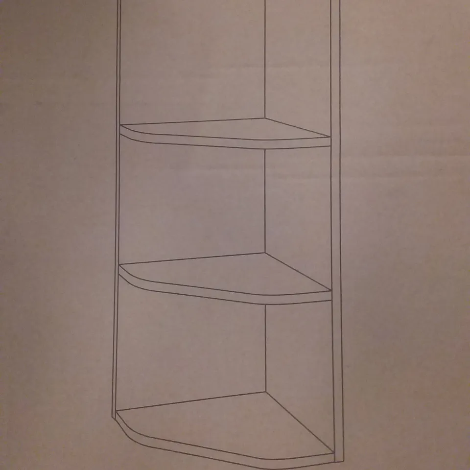 BOXED GOODHOME IMANDRA WALL MOUNTED CORNER SHELF
