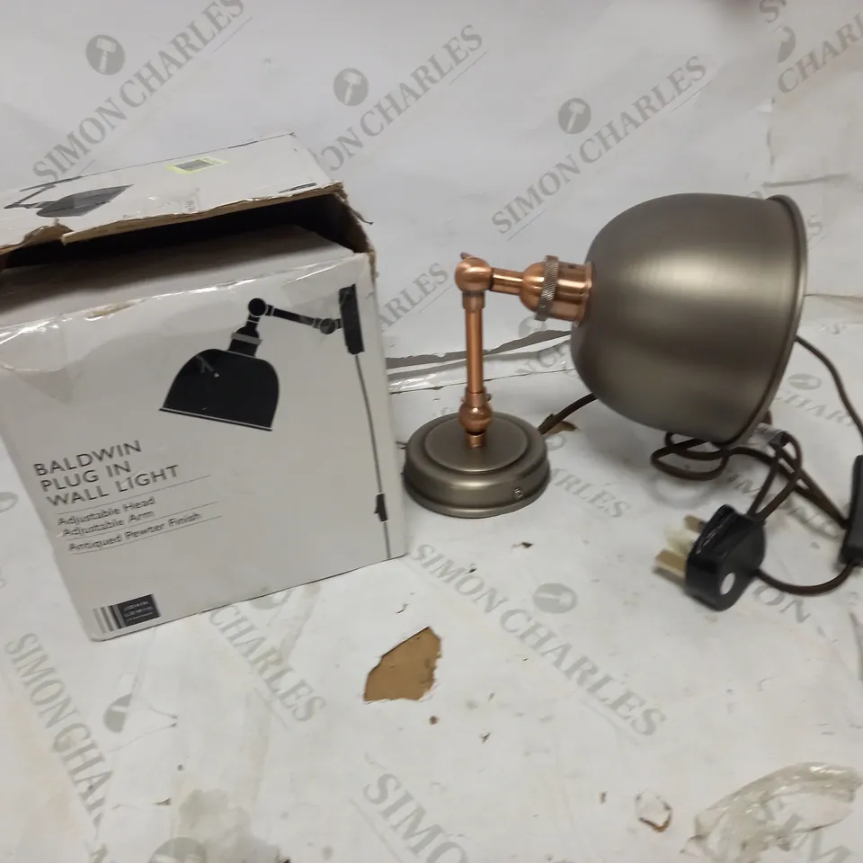 JOHN LEWIS BALDWIN PLUG IN WALL LIGHT
