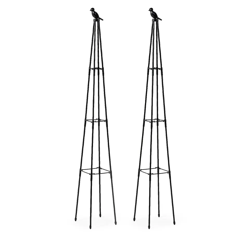 GARDEN STORIES SET OF 2 DECORATIVE PLANT SUPPORTS