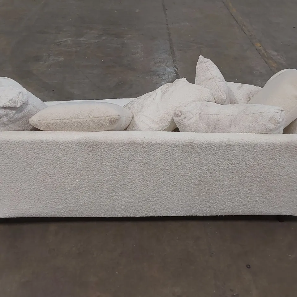 DESIGNER LARGE CLOUD FABRIC UPHOLSTERED SOFA WITH CUSHIONS