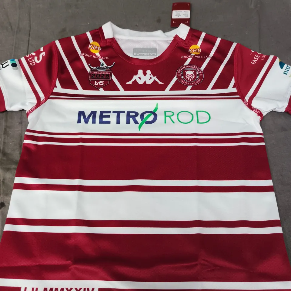 WIGAN WARRIORS RUGBY JERSEY - SIZE 8 YEARS