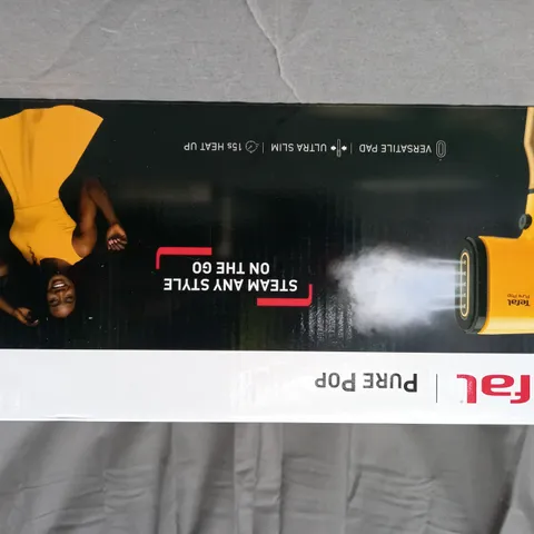 BOXED TEFAL GARMENT STEAMER IN YELLOW