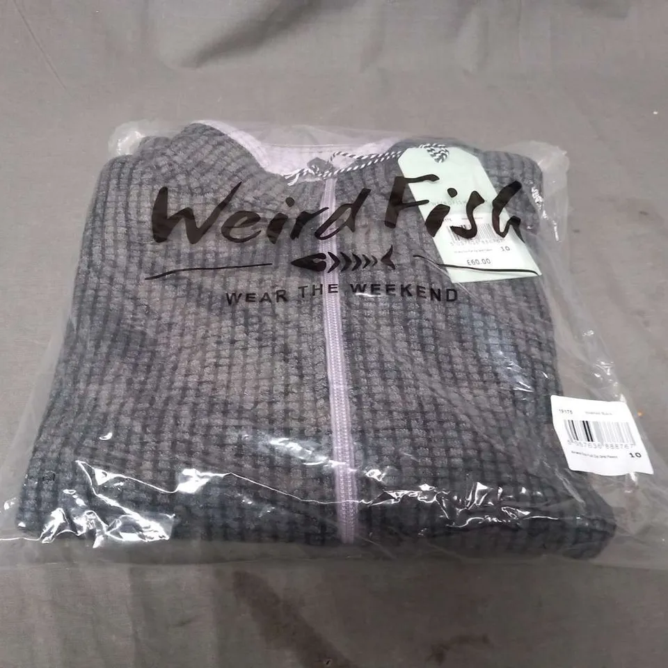 BRAND NEW BAGGED WEIRD FISH WASHED BLACK ARIANA ECO FULL ZIP FLEECE SIZE 10