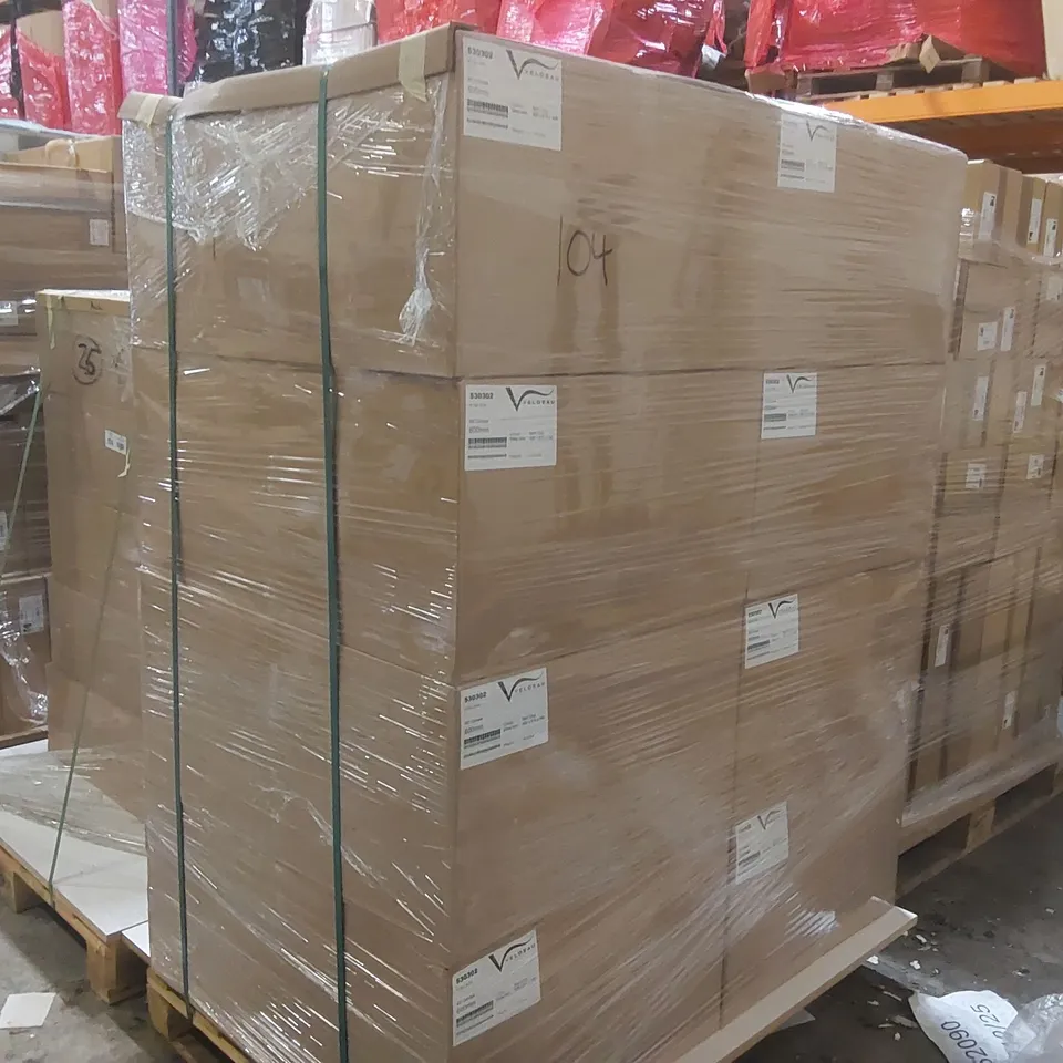 PALLET CONTAINING A LARGE QUANTITY OF ASSORTED BATHROOM FURNITURE PARTS INCLUDING: VELDEAU WC CARCASSES