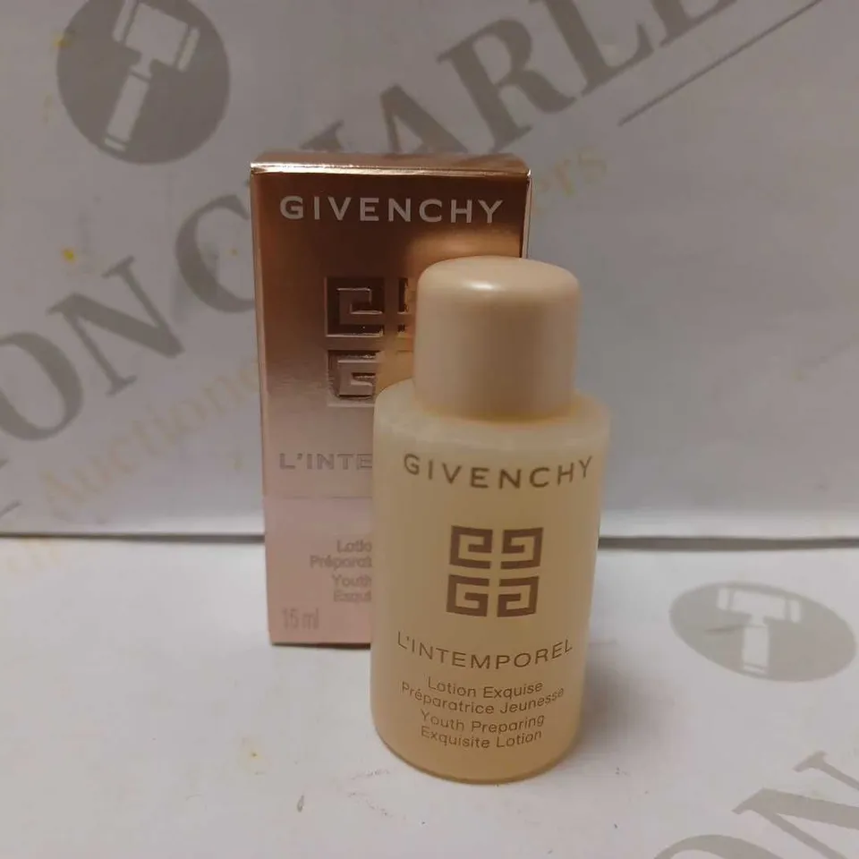 LOT OF APPROX 10 X 15ML GIVENCHY L'INTEMPOREL YOUTH PREPARING EXQUISITE LOTION	