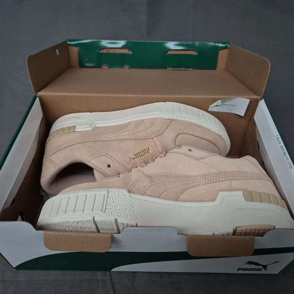 BRAND NEW BOXED PAIR OF PUMA WOMEN'S CALI SPORT TONAL SHOES IN MARSHMALLOW UK SIZE 4.5