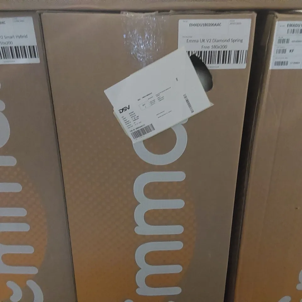 BRAND NEW BOXED EMMA UK V2 DIAMOND SPRING FREE 180 x 200CM SUPER KING MATTRESS 
