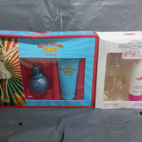 BOX OF APPROXIMATELY 6 ASSORTED HEALTH & BEAUTY ITEMS TO INCLUDE - DFC YES YES FOR WOMEN GIFT BOX , BRITNEYSPEARS CIRCUS FANTASY